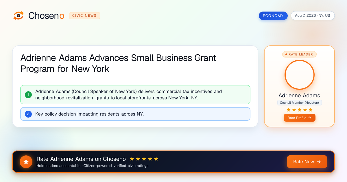 Adrienne Adams Advances Small Business Grant Program for New York