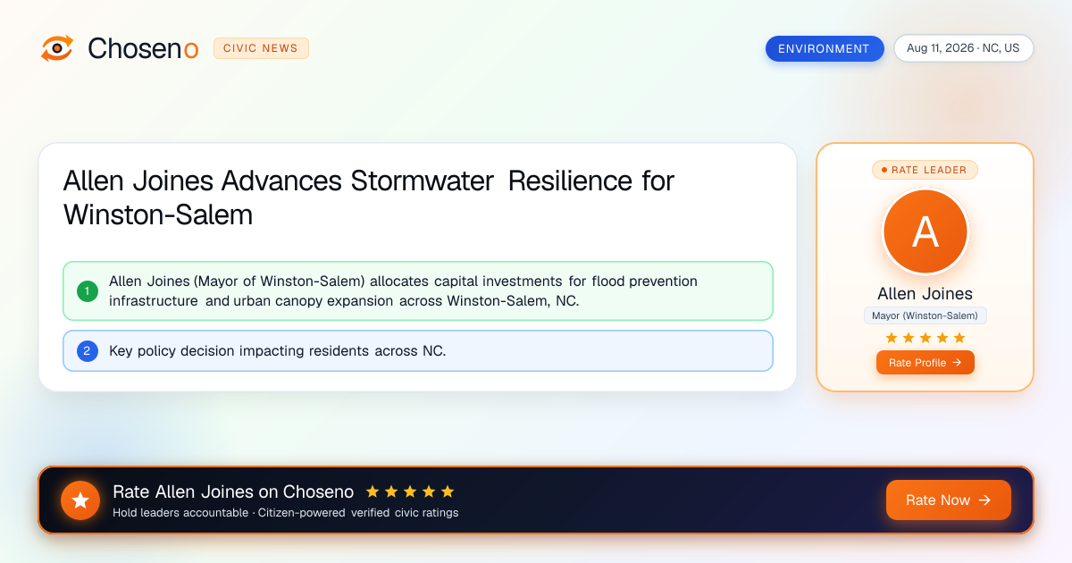 Allen Joines Advances Stormwater Resilience for Winston-Salem