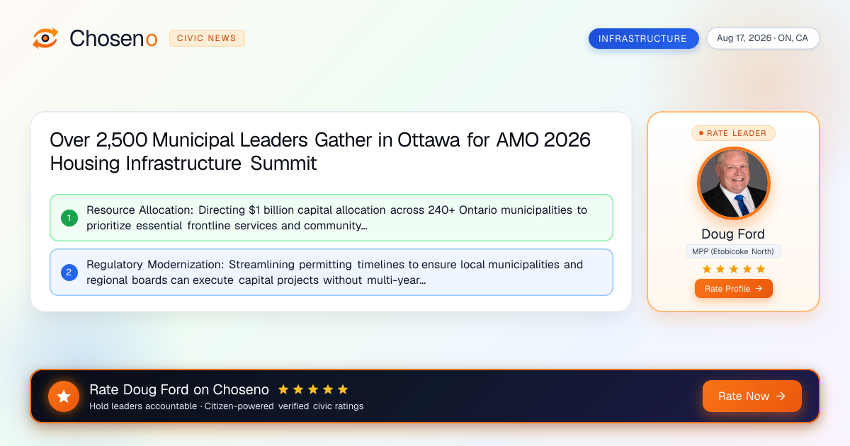 Over 2,500 Municipal Leaders Gather in Ottawa for AMO 2026 Housing Infrastructure Summit