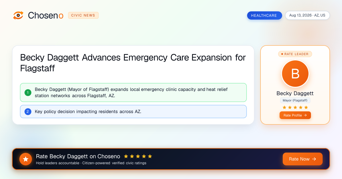 Becky Daggett Advances Emergency Care Expansion for Flagstaff