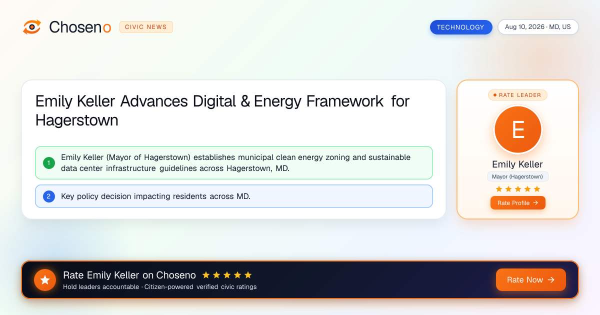 Emily Keller Advances Digital & Energy Framework for Hagerstown