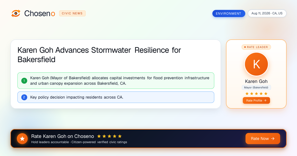 Karen Goh Advances Stormwater Resilience for Bakersfield