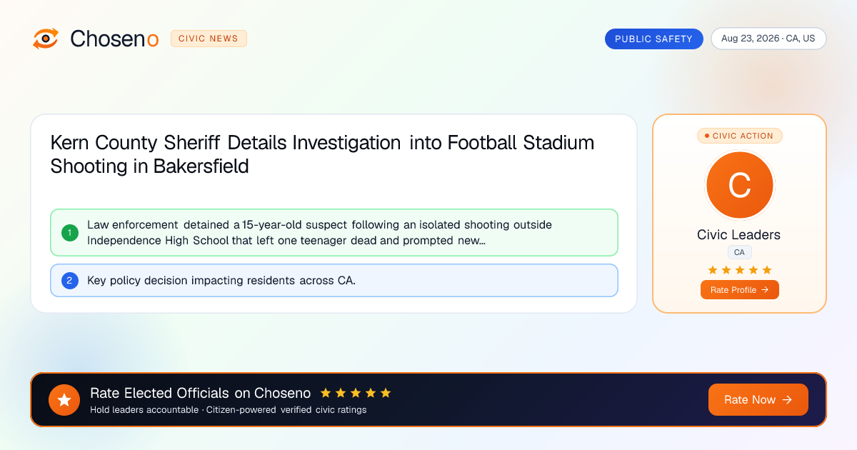 Kern County Sheriff Details Investigation into Football Stadium Shooting in Bakersfield