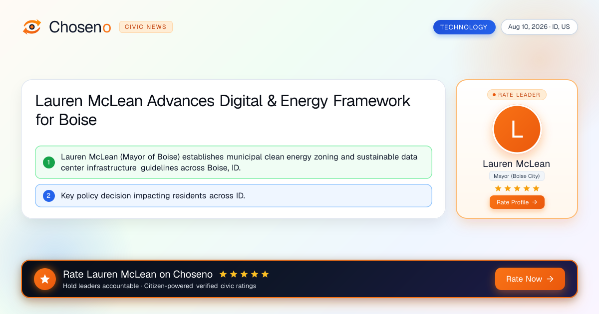 Lauren McLean Advances Digital & Energy Framework for Boise