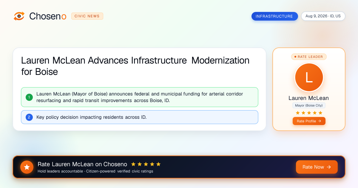 Lauren McLean Advances Infrastructure Modernization for Boise
