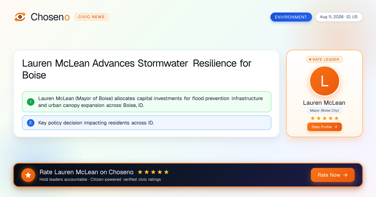 Lauren McLean Advances Stormwater Resilience for Boise