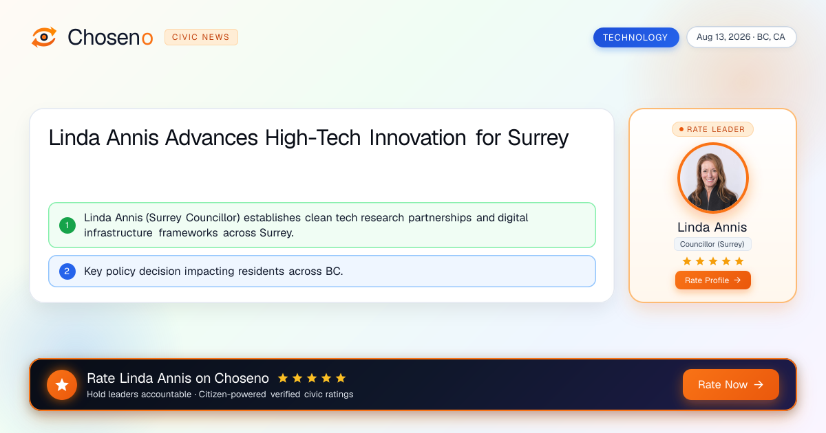 Linda Annis Advances High-Tech Innovation for Surrey