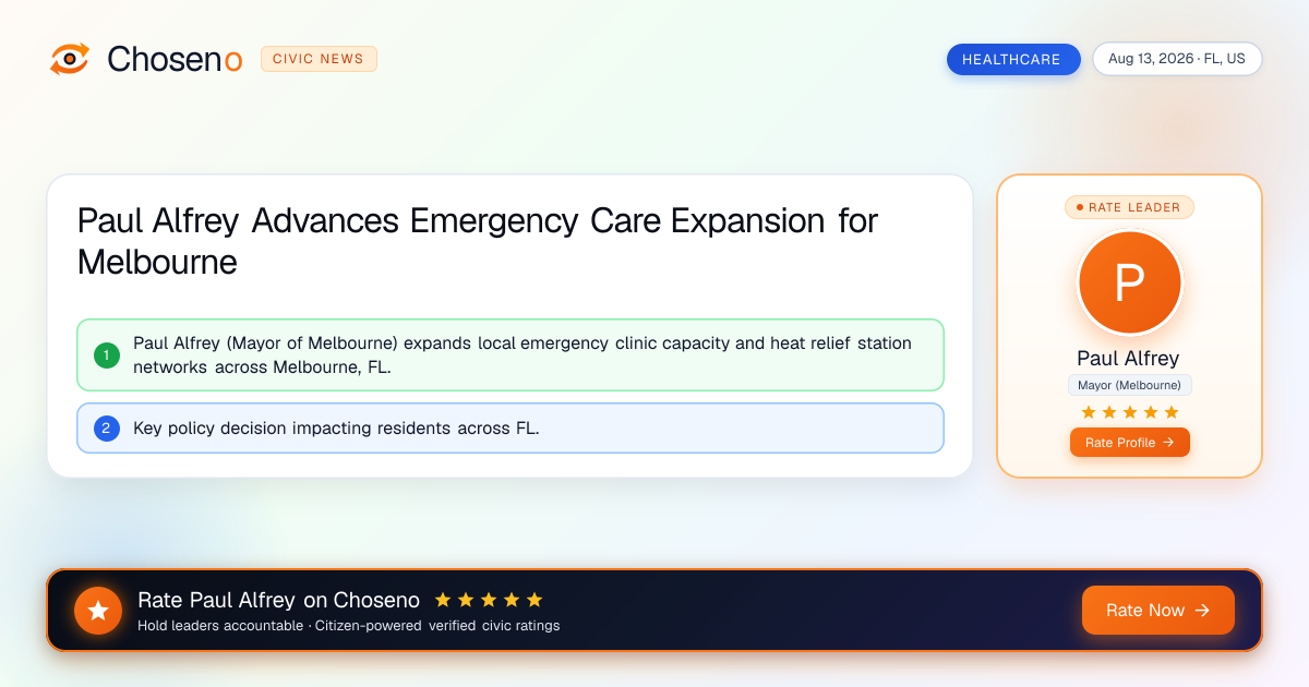 Paul Alfrey Advances Emergency Care Expansion for Melbourne